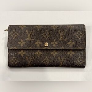 Louis Vuitton Monogram Sarah Long Wallet